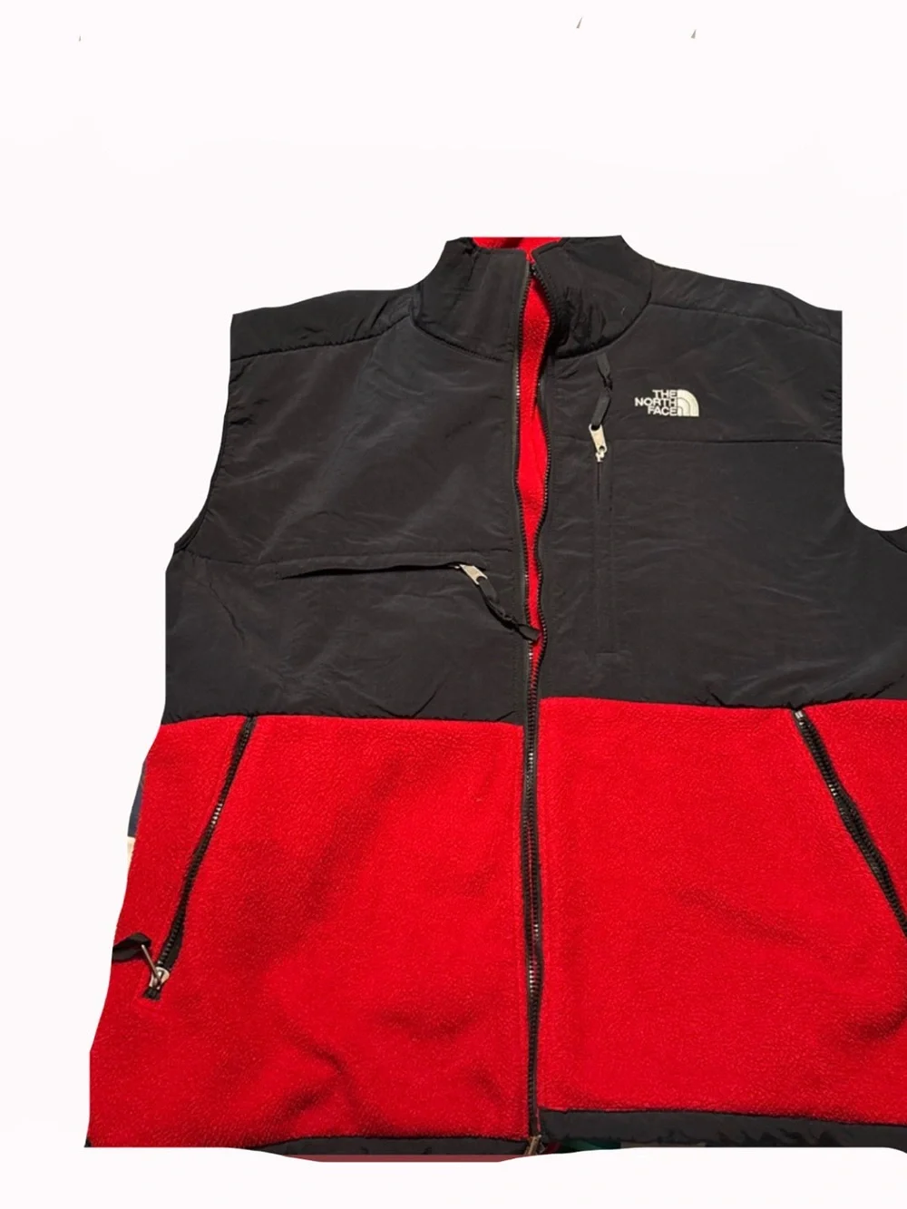 The North Face Red and Black Men's Fleece Vest